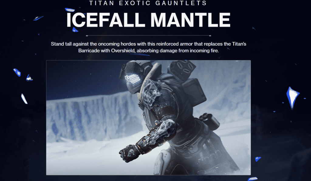 Icefall Mantle Exotic Titan Gauntlets