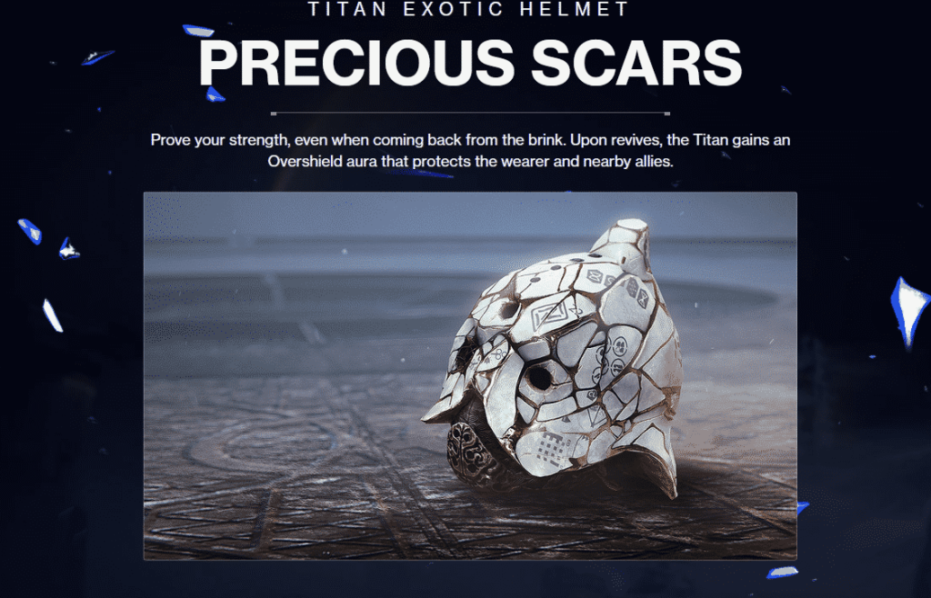 Precious Scars Exotic Titan Helmet