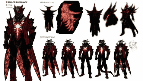 Concept art for Devil Trigger Dante (Devil May Cry)