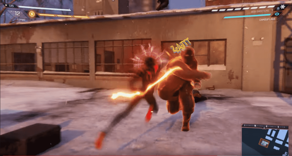 Miles Morales in action in-game