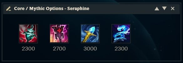 Seraphine Core or Mythic Items