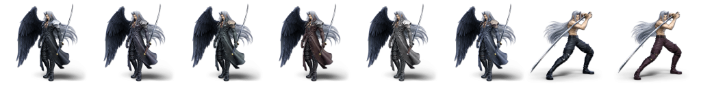Sephiroth's alternate costumes