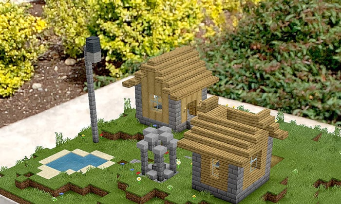 Minecraft Earth house build.