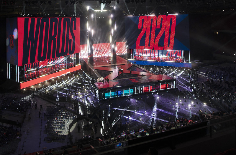 Worlds 2020 Grand Finals Stage (Courtesy of Riot Games)