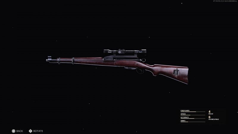 screenshot of the Swiss K31 sniper rifle in Black Ops Cold War