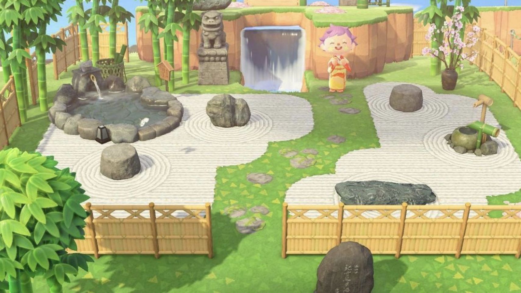 Animal Crossing New Horizons Spacious Japanese Zen Garden