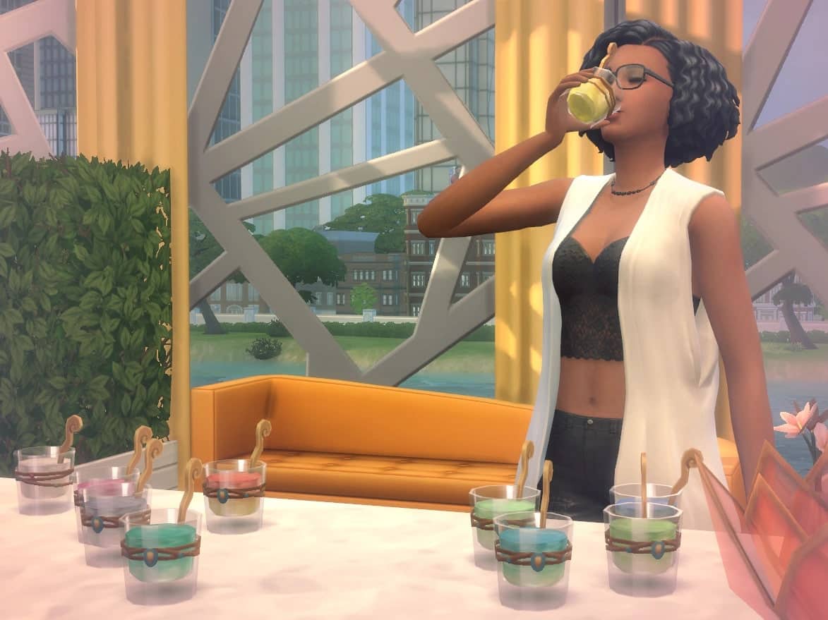 The Sims 4_drinking_a_potion