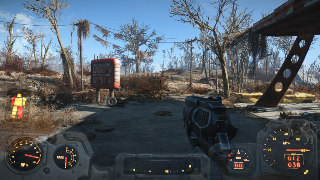 Different HUD when the player is inside the power armor