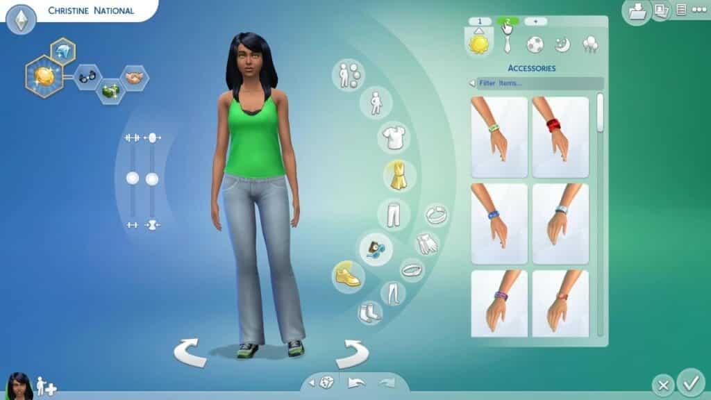 Example of the Change a Sim or CAS menu where you would Edit a Sim in Sims 4