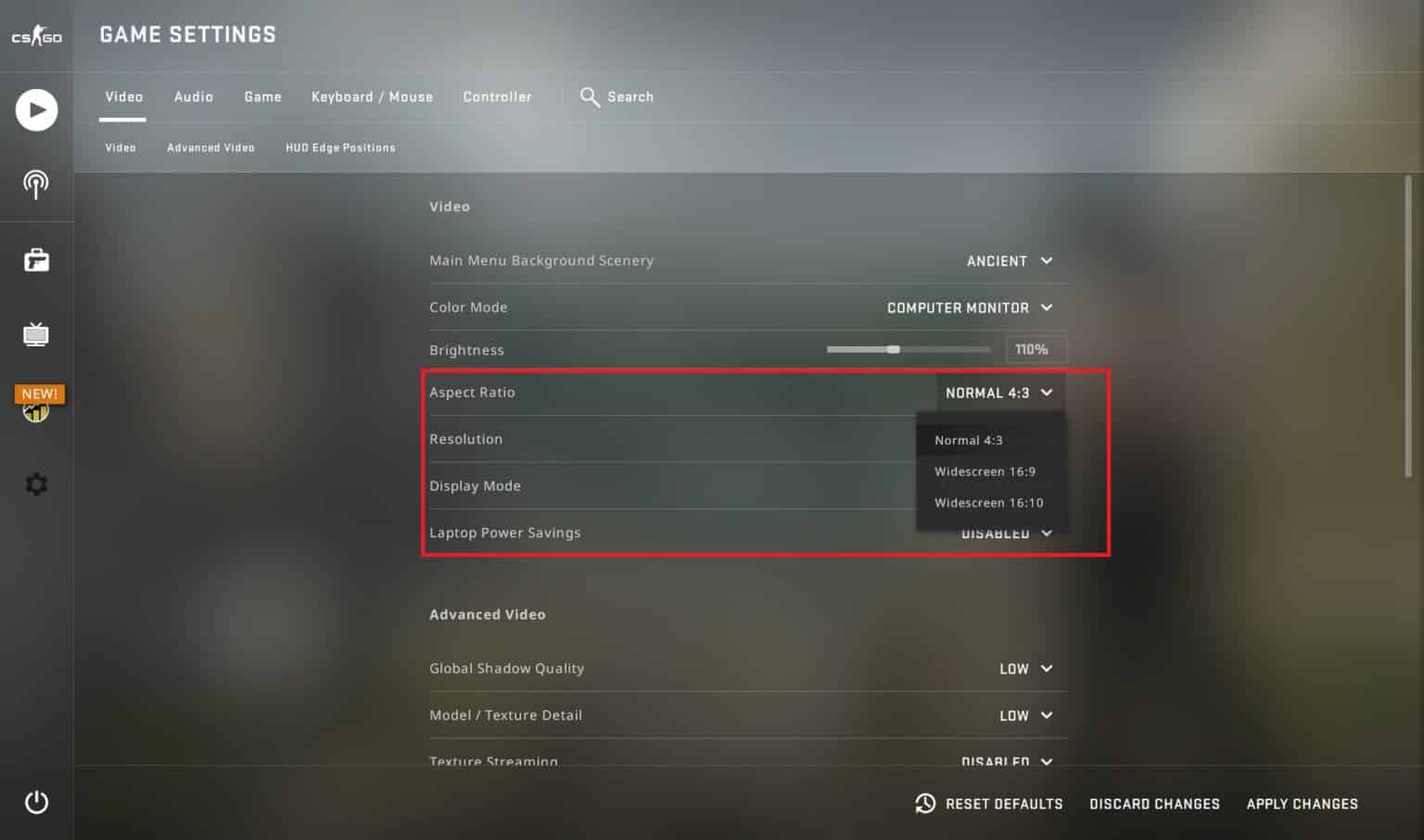 How to Play Stretched Resolution in CSGO