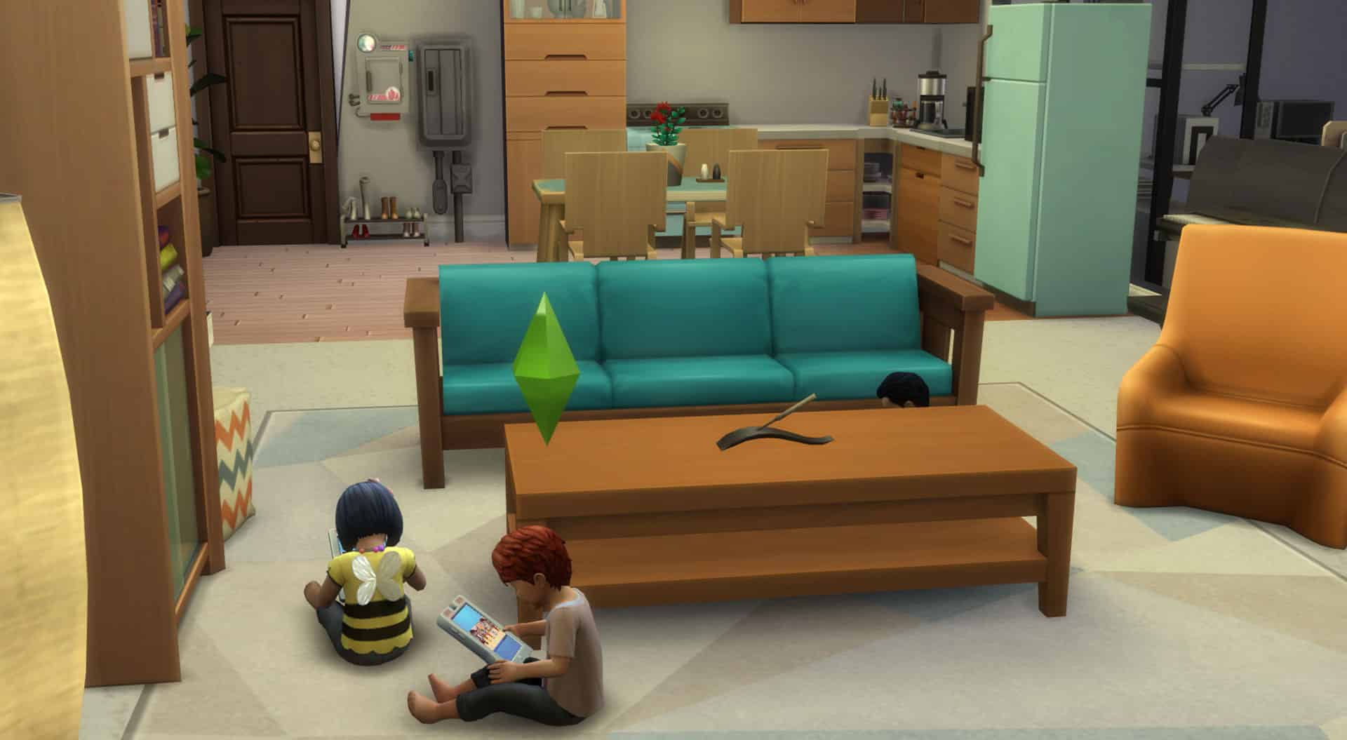 the sims 4 toddlers playing on tablet to build skills