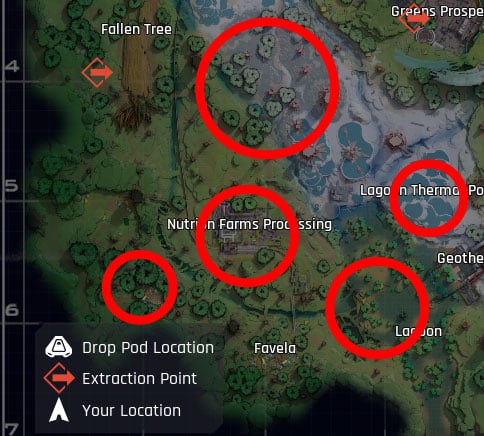 lagoon region veltecite locations circled in red