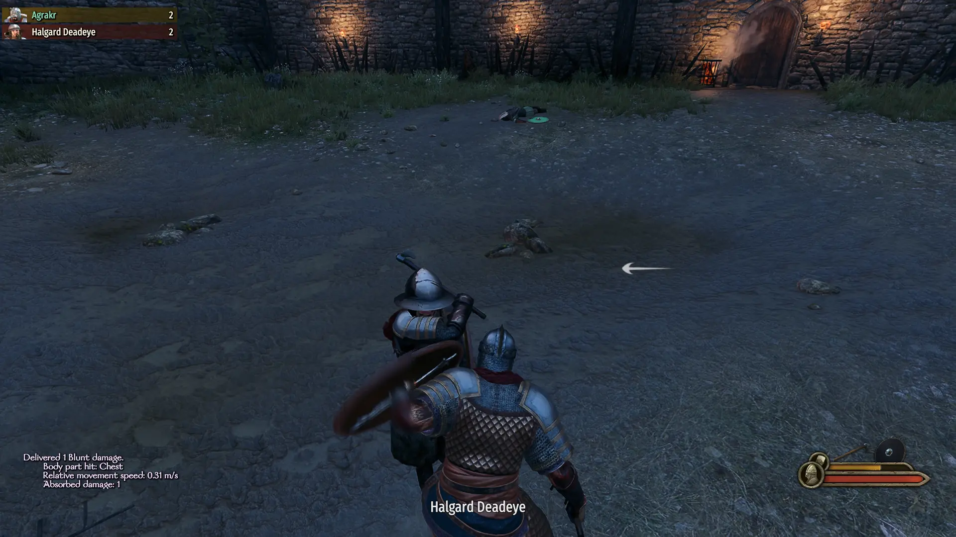 performing a shield bash in mount and blade bannerlord