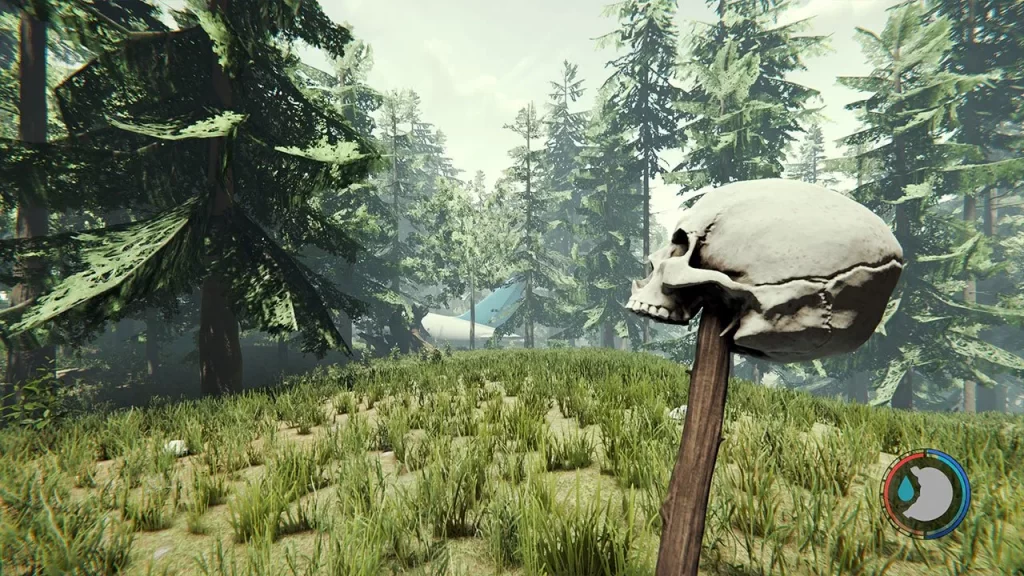 Showing the crafted club in The Forest