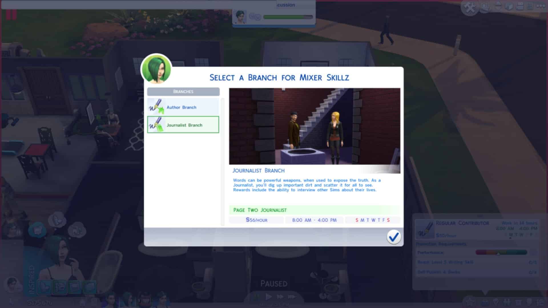 How to Write Articles in The Sims 4 choosing journalist career