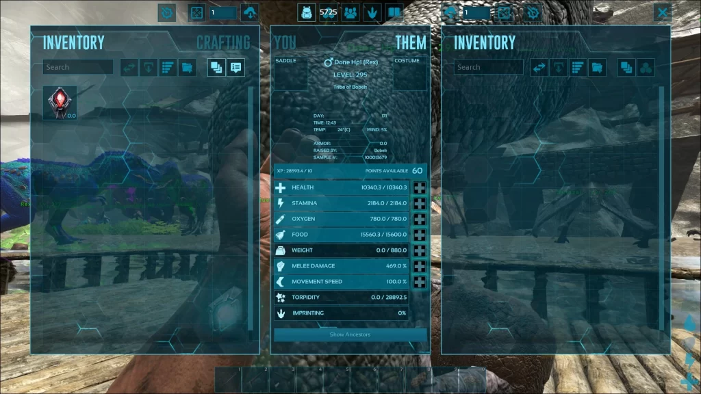 Ark Survival Evolved level up screen