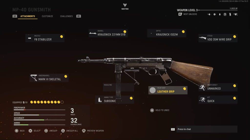 A good gunsmith set-up for the MP40