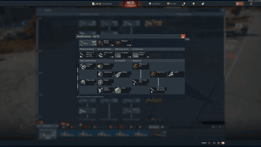Modifications are very important in War Thunder.