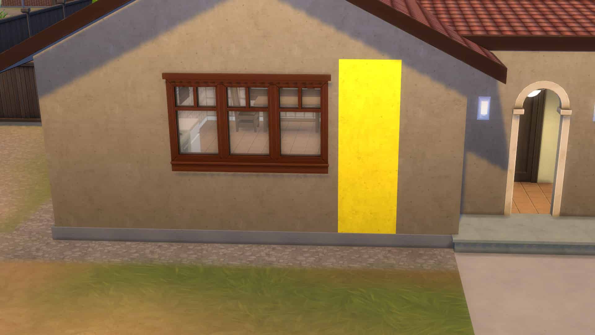 Wall in the sims 4 highlighted for deletion