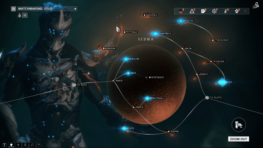 The planet Sedna from Warframe