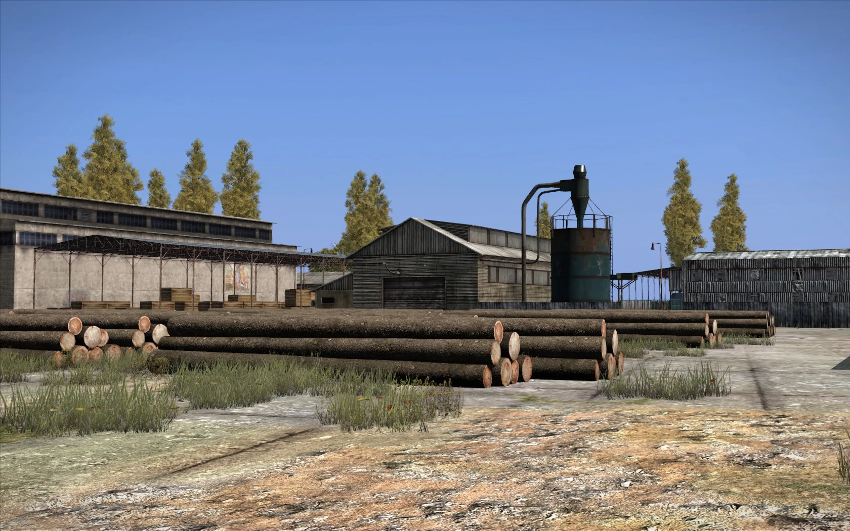 A lumber mill in DayZ