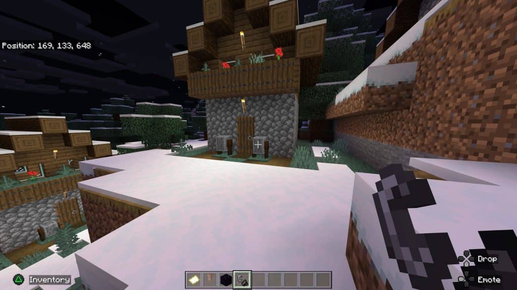 A blacksmith building in Minecraft