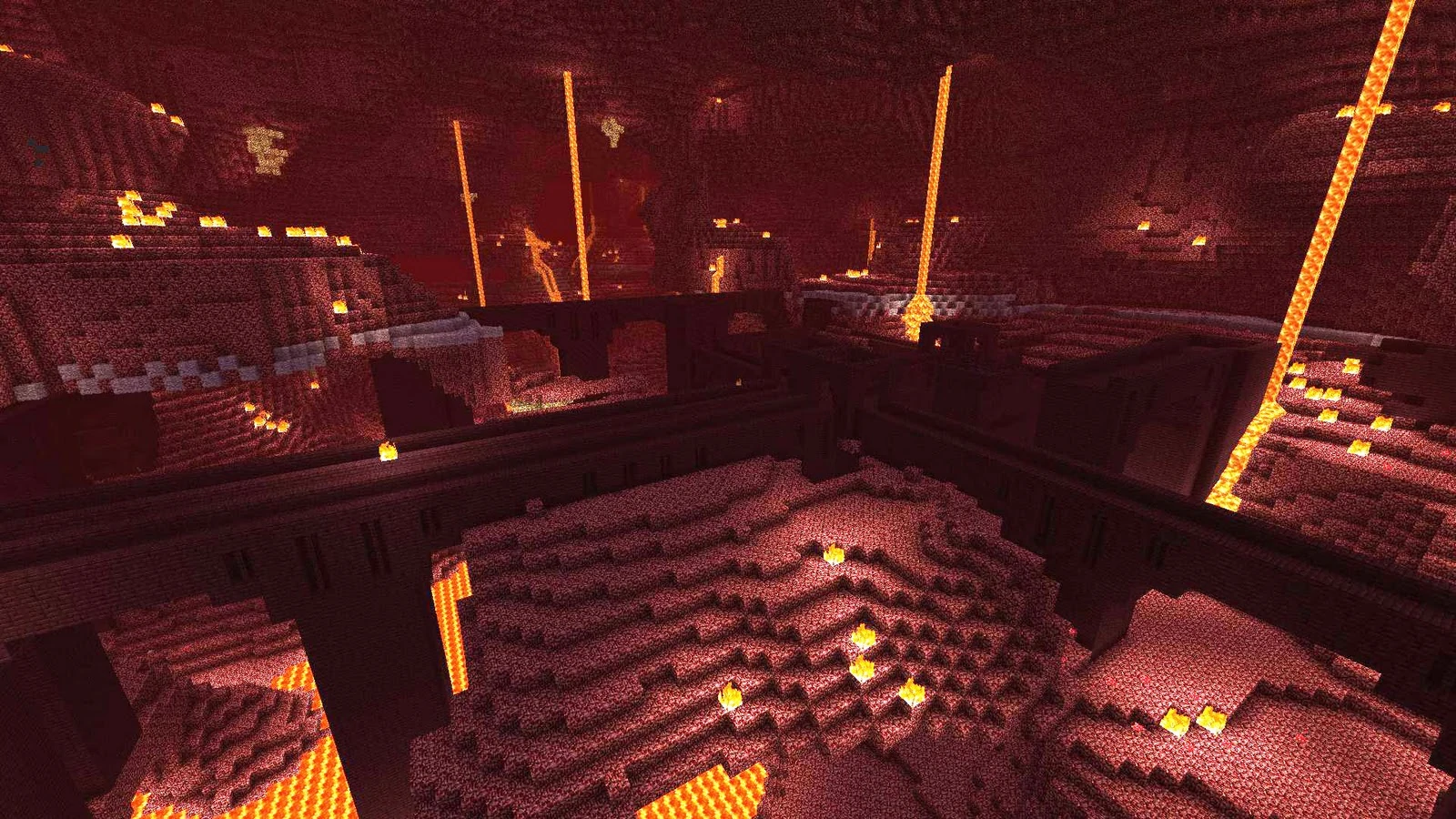 A large Nether Fortress