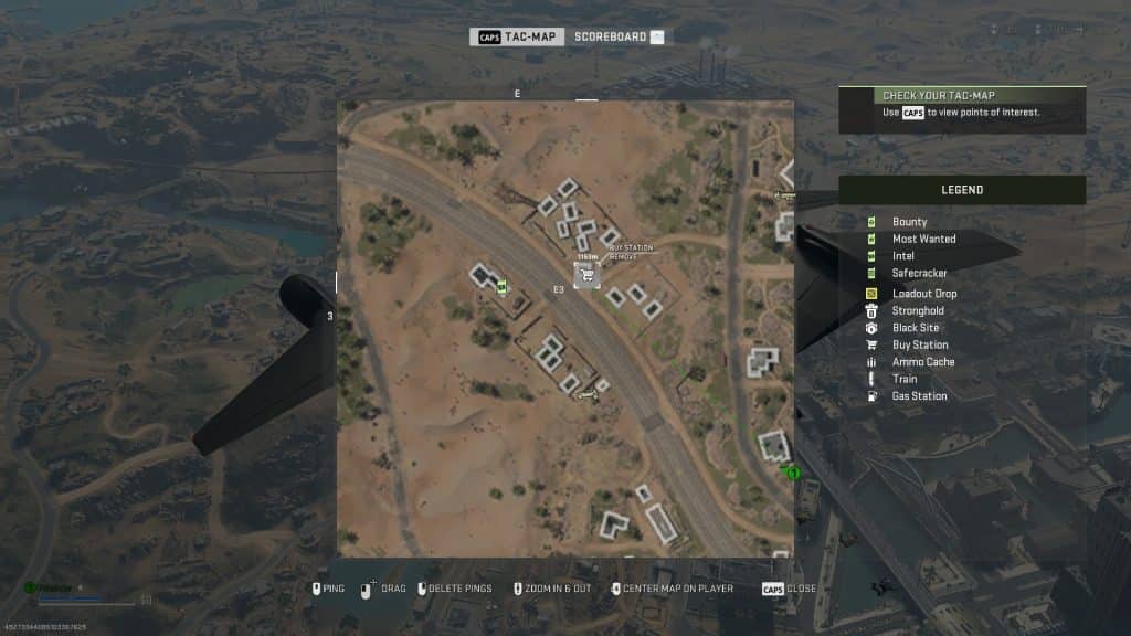 Buy Station icon on the Tac-Map (Shopping Cart)