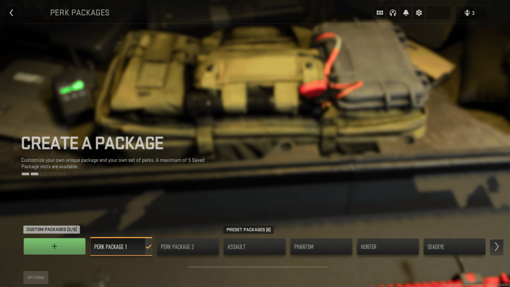Custom Perk Package in Modern Warfare
