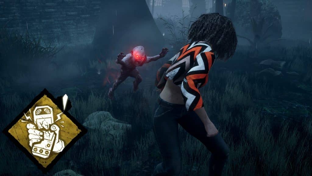 Elodie running away from Victor, and one of the best survivor perks, Off The Record