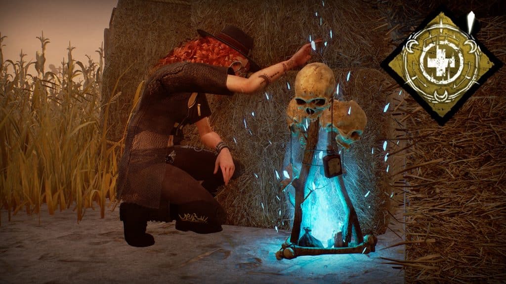 Mikaela blesses a totem with one of the best survivor perks, Circle of Healing