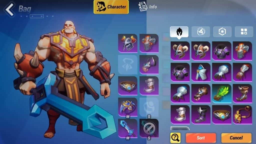 The inventory screen in Torchlight Infinite