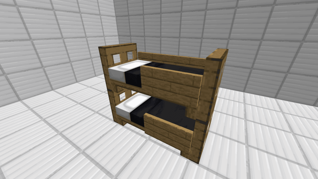 Basic Bunk Bed Design in Minecraft