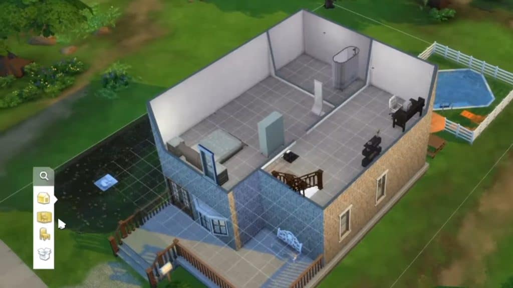 Second floor used for hobbies and other activities in The Sims 4