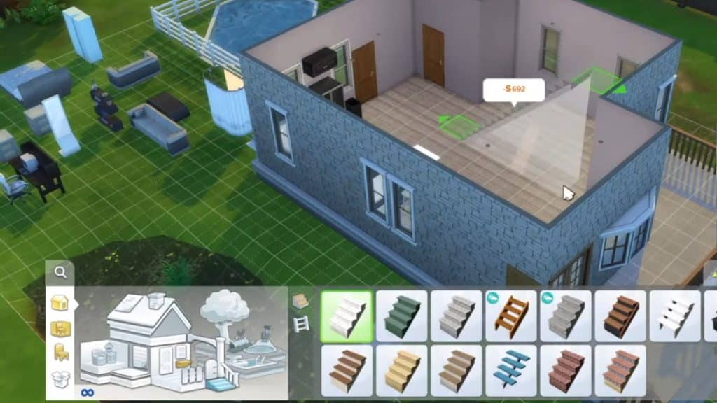 Using Stairs to build a second Floor in The Sims 4