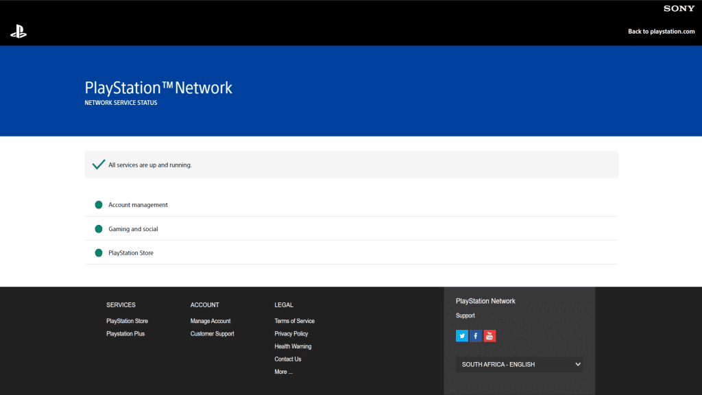 The PSN network status page on Sonys website will tell you if its down, in this example its online and running.