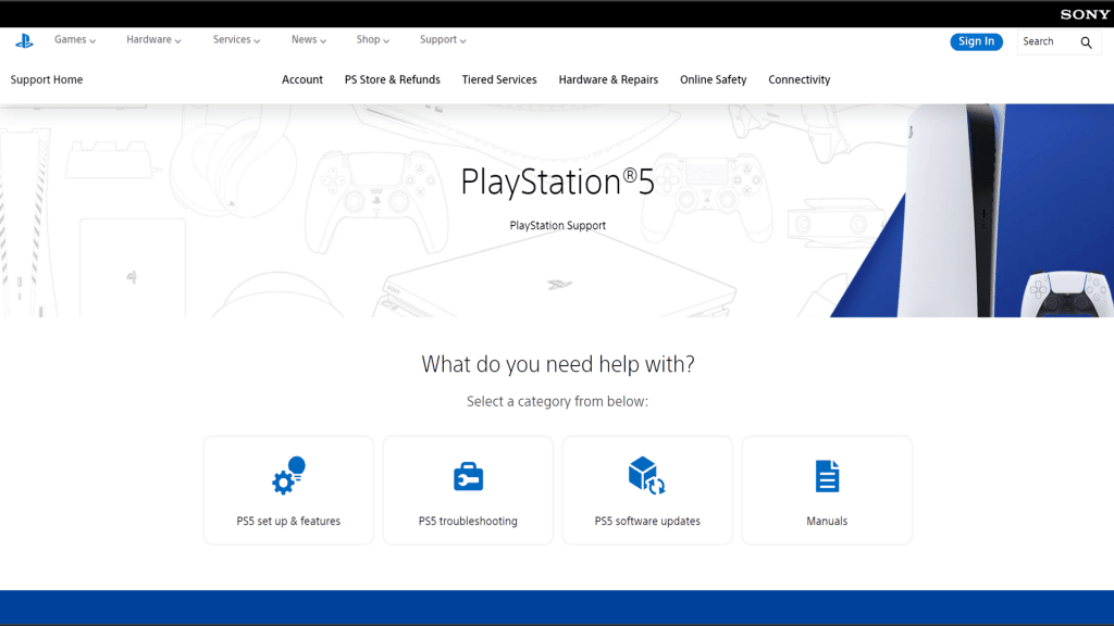 Sony's support contact page is alwasy open to inquiries and support tickets as shown here