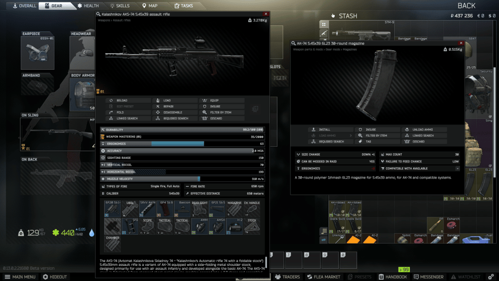 AKS-74 assault rifle and it's modifications