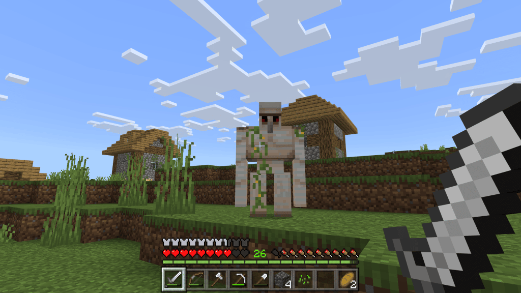 Iron golem inside Minecraft village