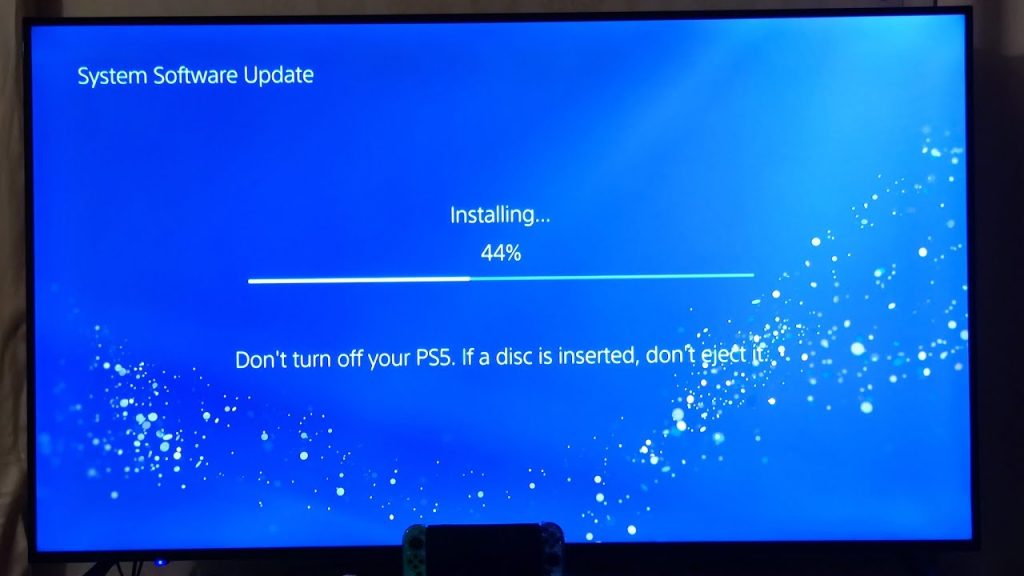 PS5 system software update screen
