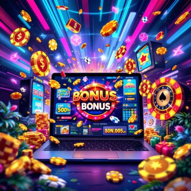 Een stripboekstijl afbeelding die een levendig online casino thema toont. Een stripboekstijl afbeelding die een levendig online casino thema toont.